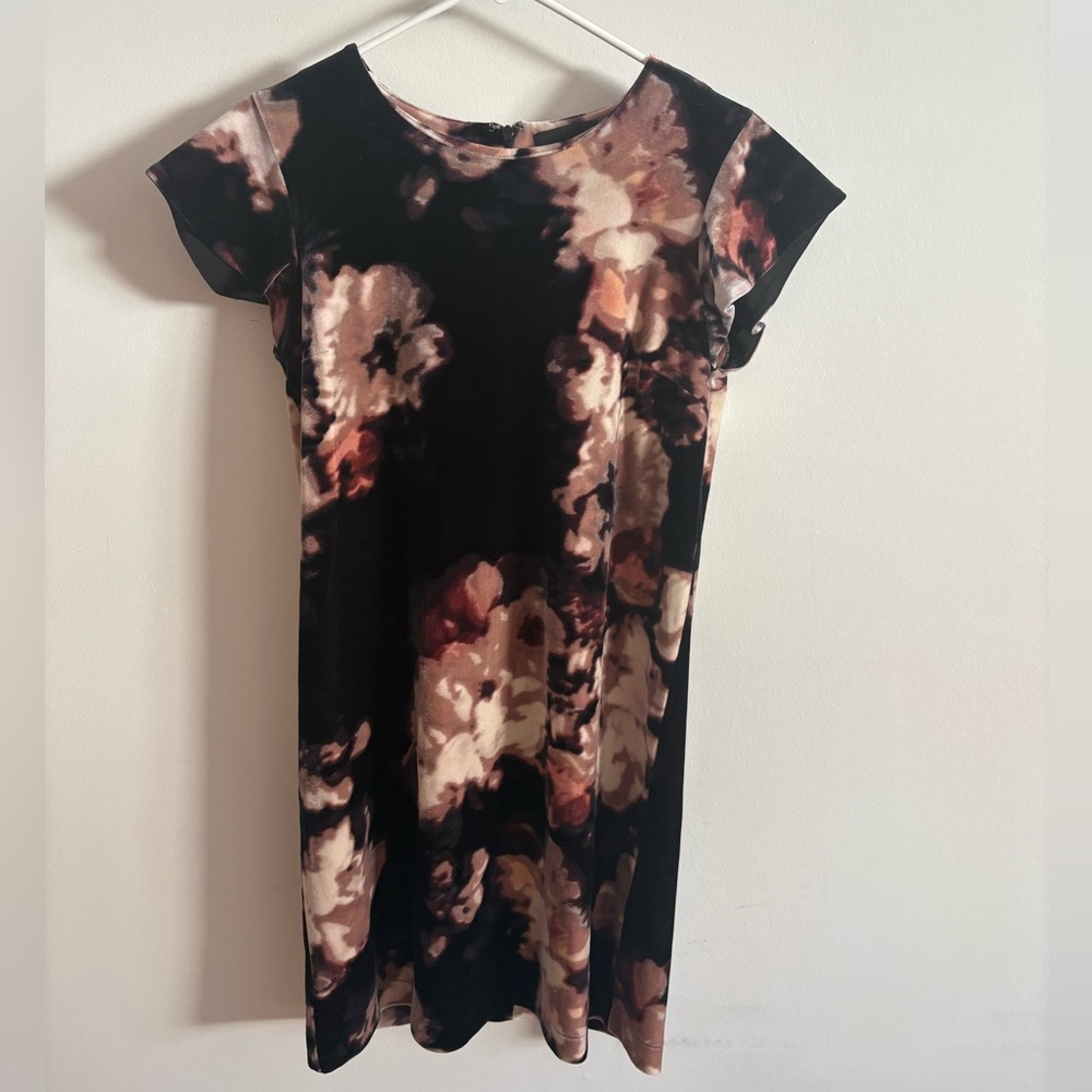 Cynthia Rowley Velvet Dress with Floral Pattern